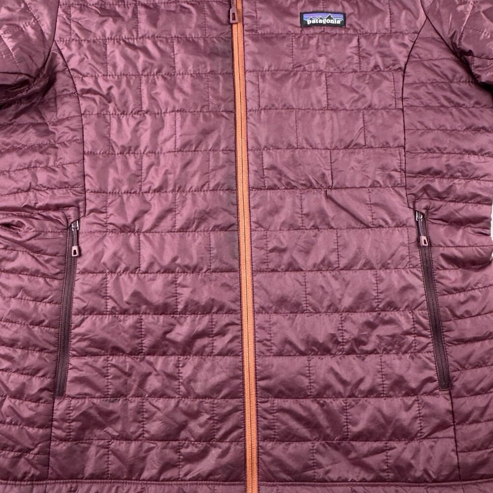 Patagonia Nano Puff Insulated Hoody Women’s XL Burgundy 84227 Quilted Gorpcore - Picture 5 of 12